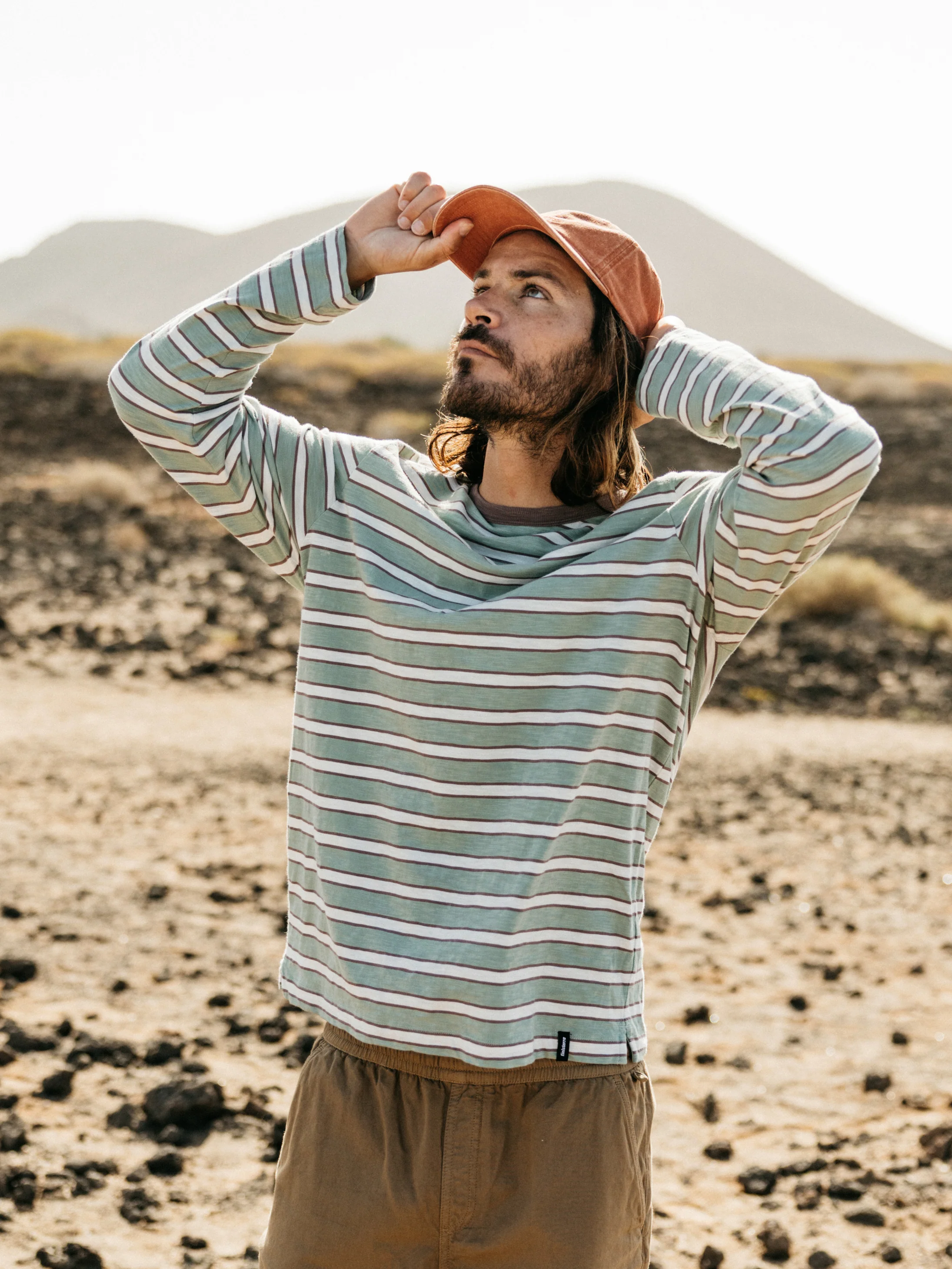 Men's Channel Stripe Long Sleeve T-Shirt - Image 2
