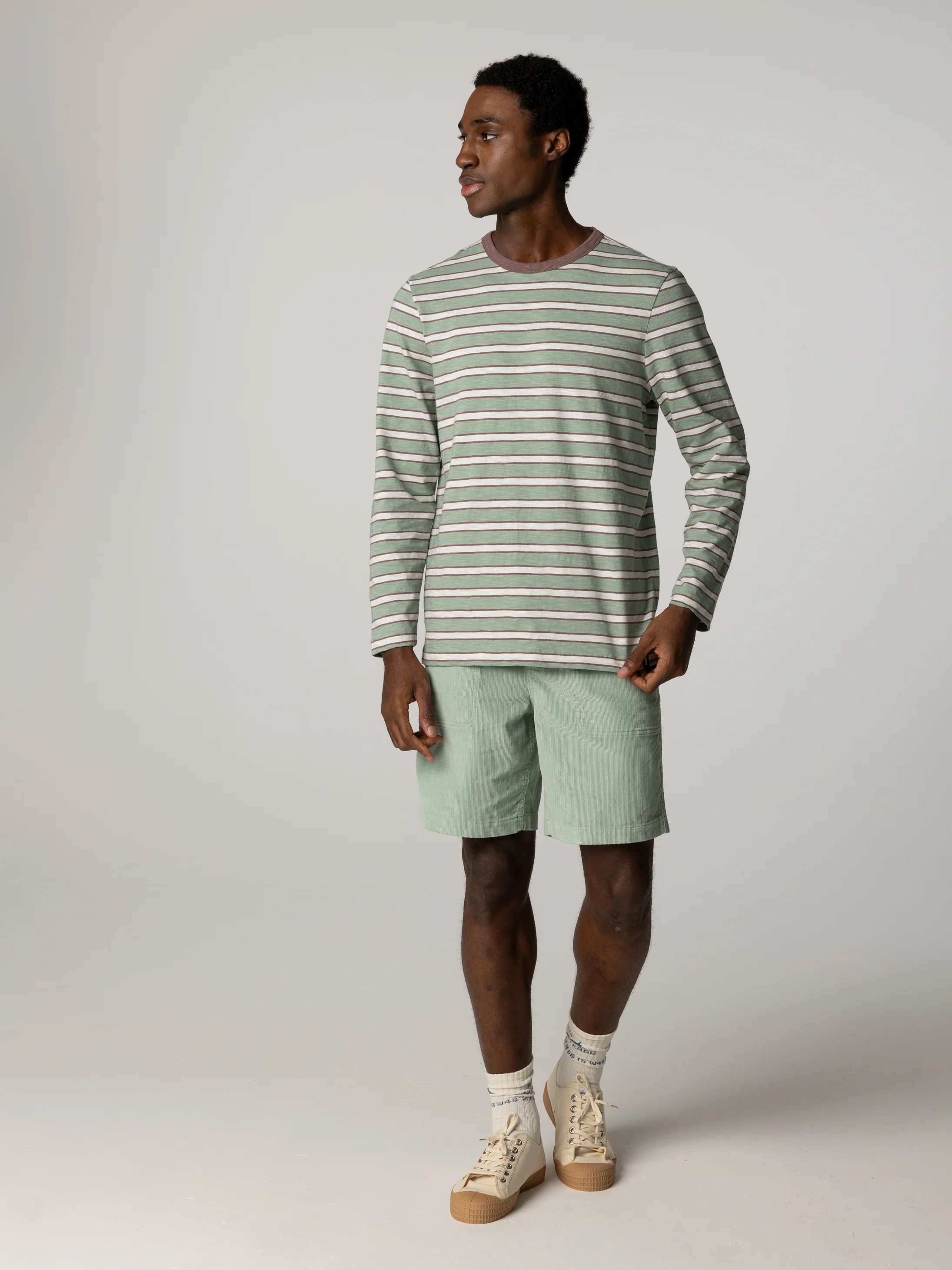 Men's Channel Stripe Long Sleeve T-Shirt - Image 3