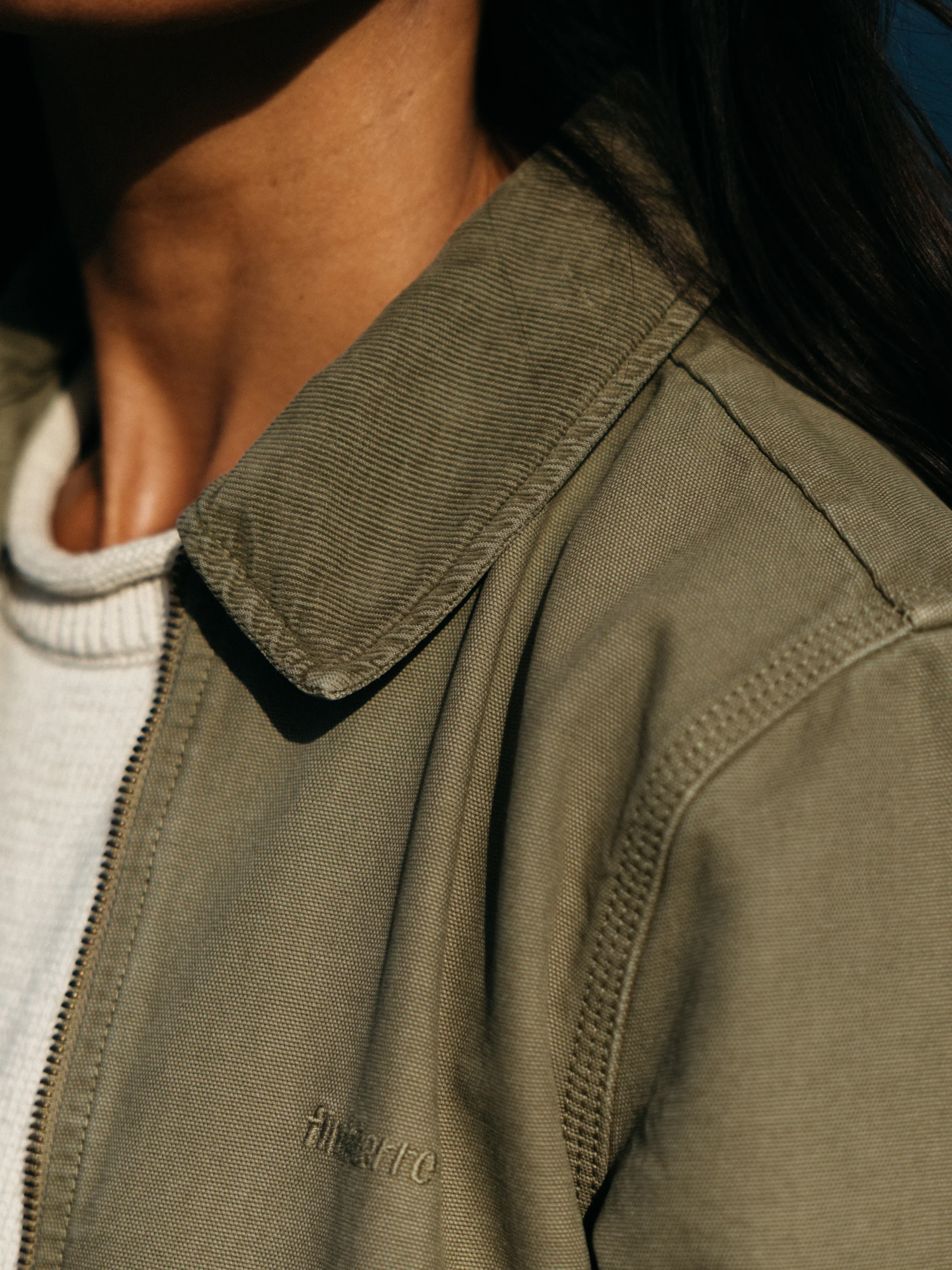 Women's Beau Canvas Zip Up Jacket - Image 7