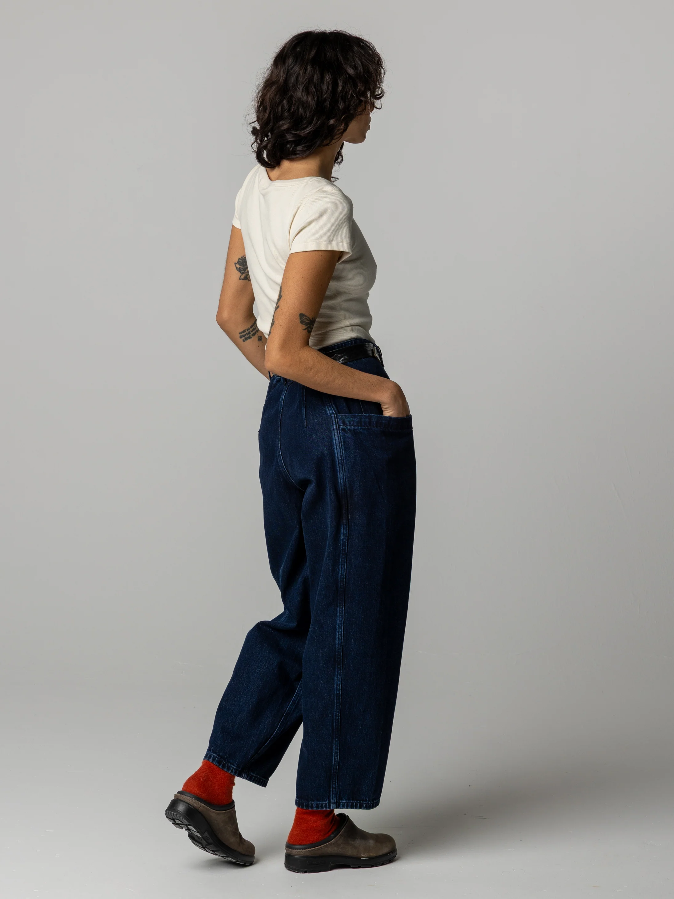 Women's Croft Workwear Denim Barrel Trouser - Image 4