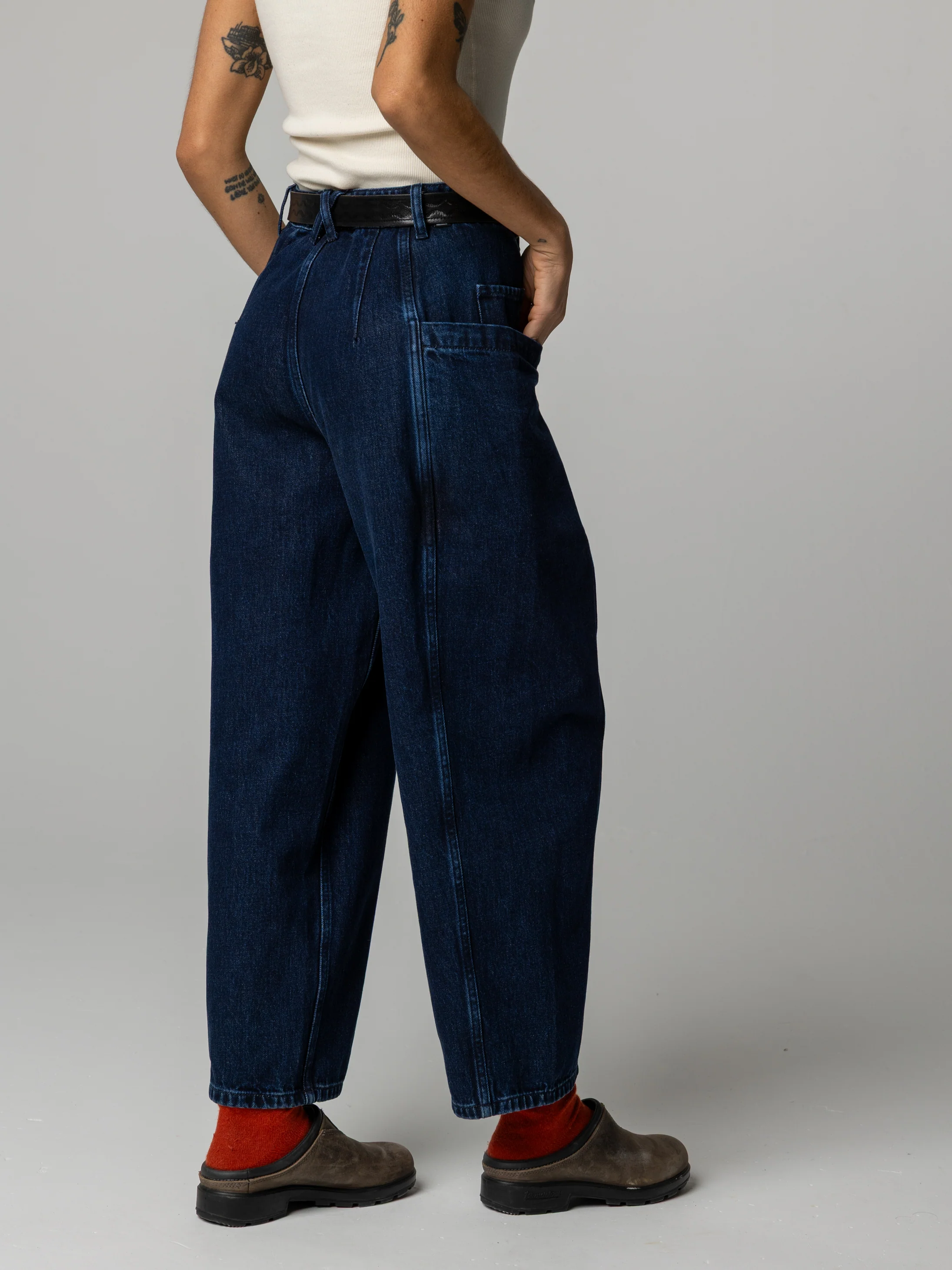 Women's Croft Workwear Denim Barrel Trouser - Image 5