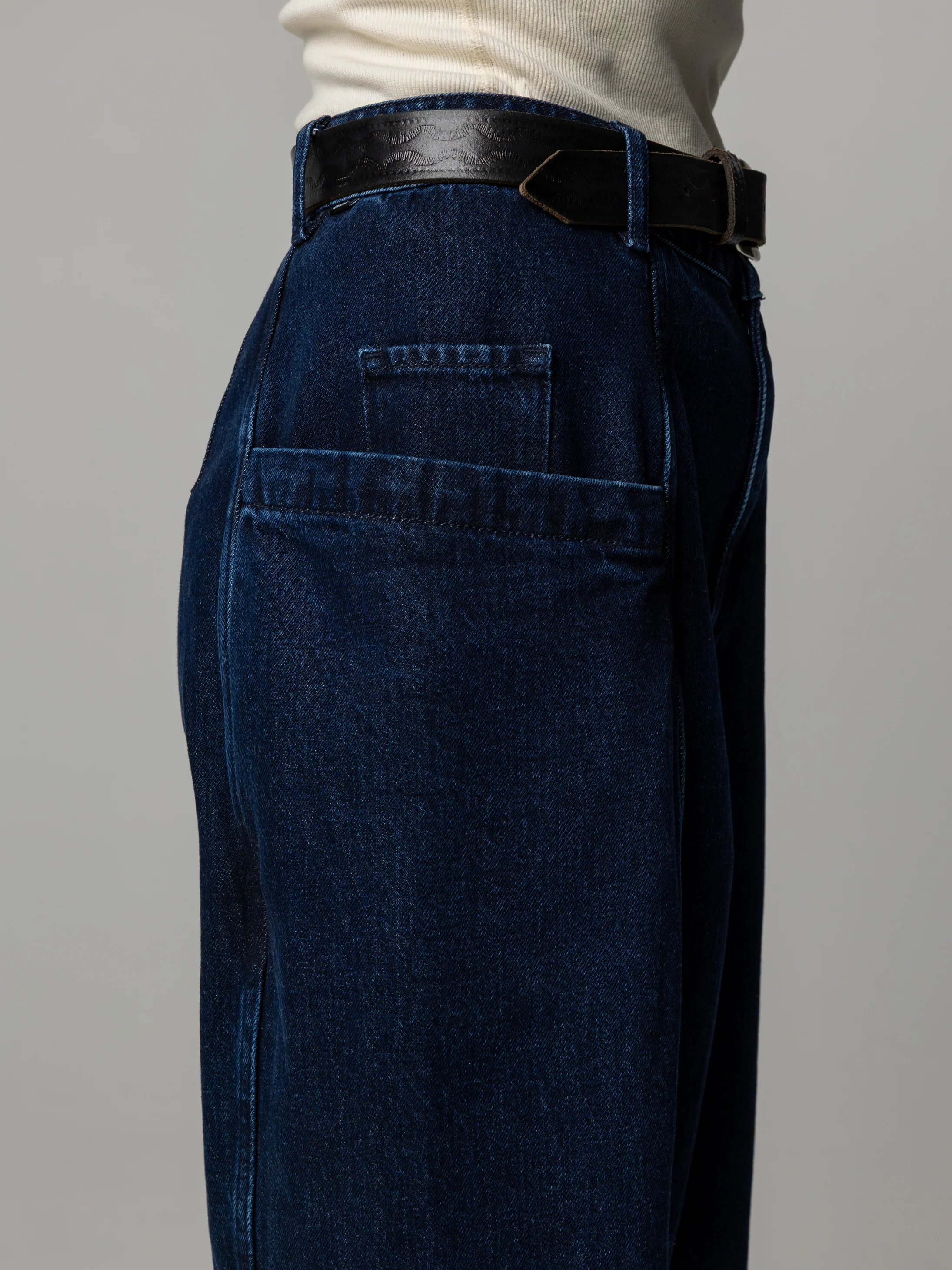 Women's Croft Workwear Denim Barrel Trouser - Image 6