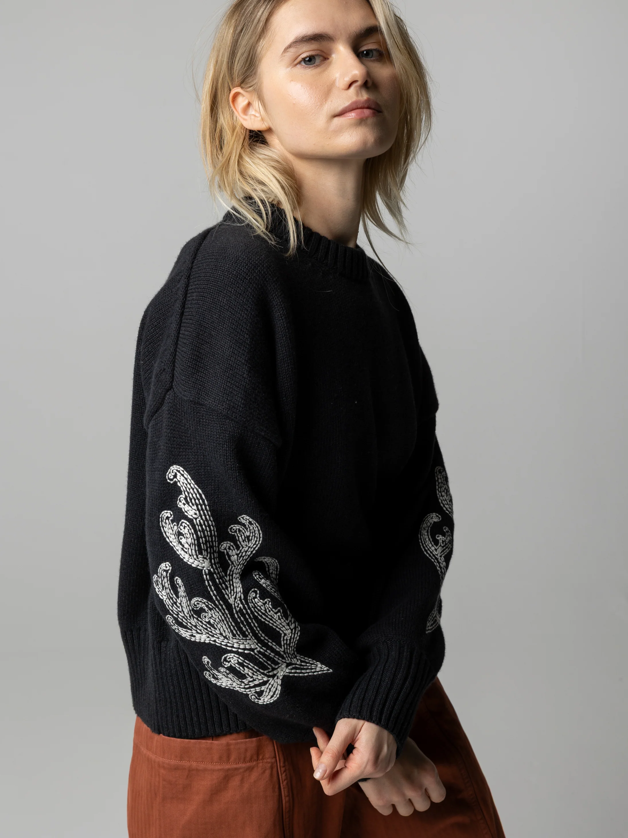 Women's Floral Marine Jumper - Image 6