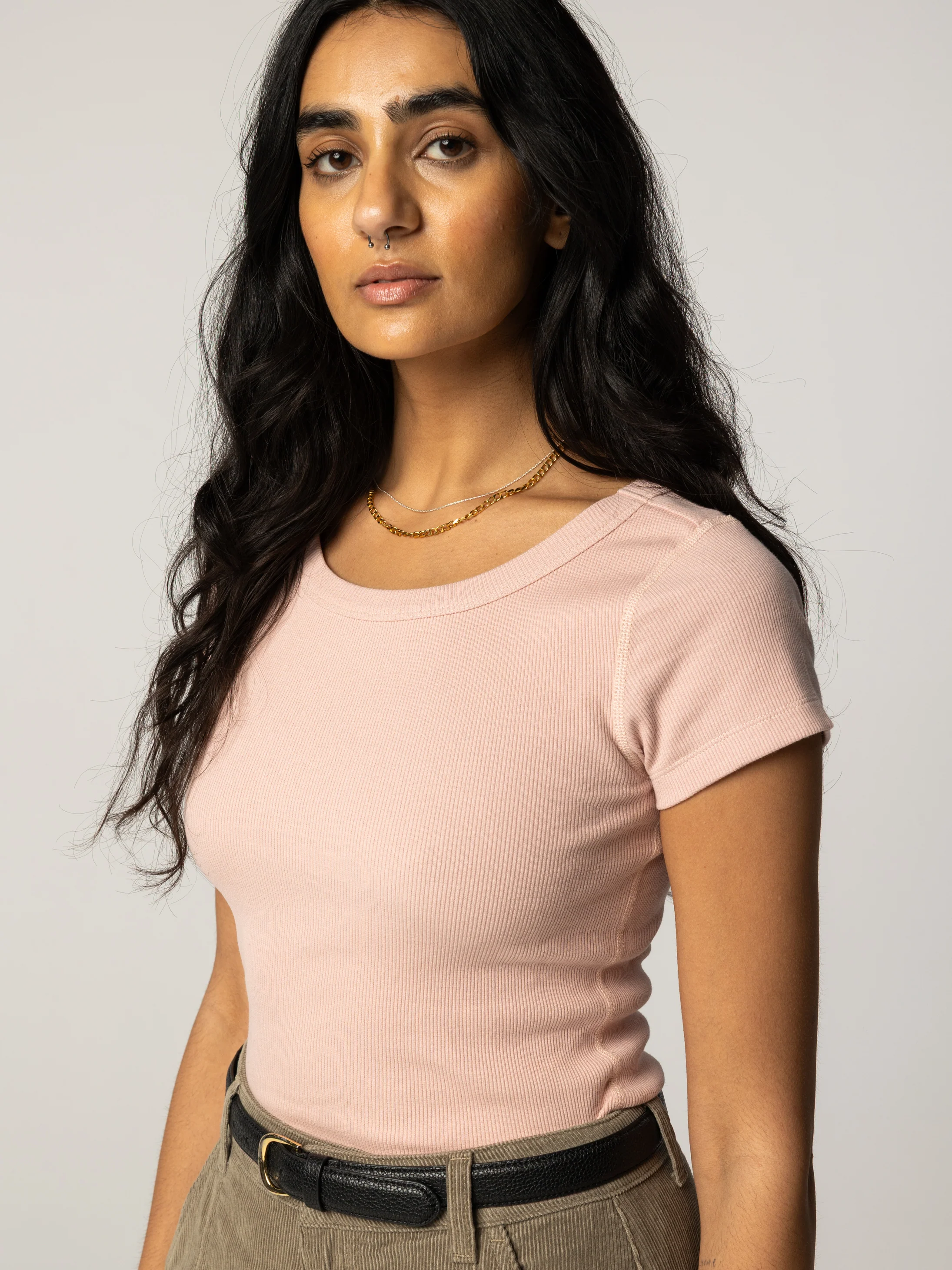 Women's Powes Ribbed T-Shirt - Image 2