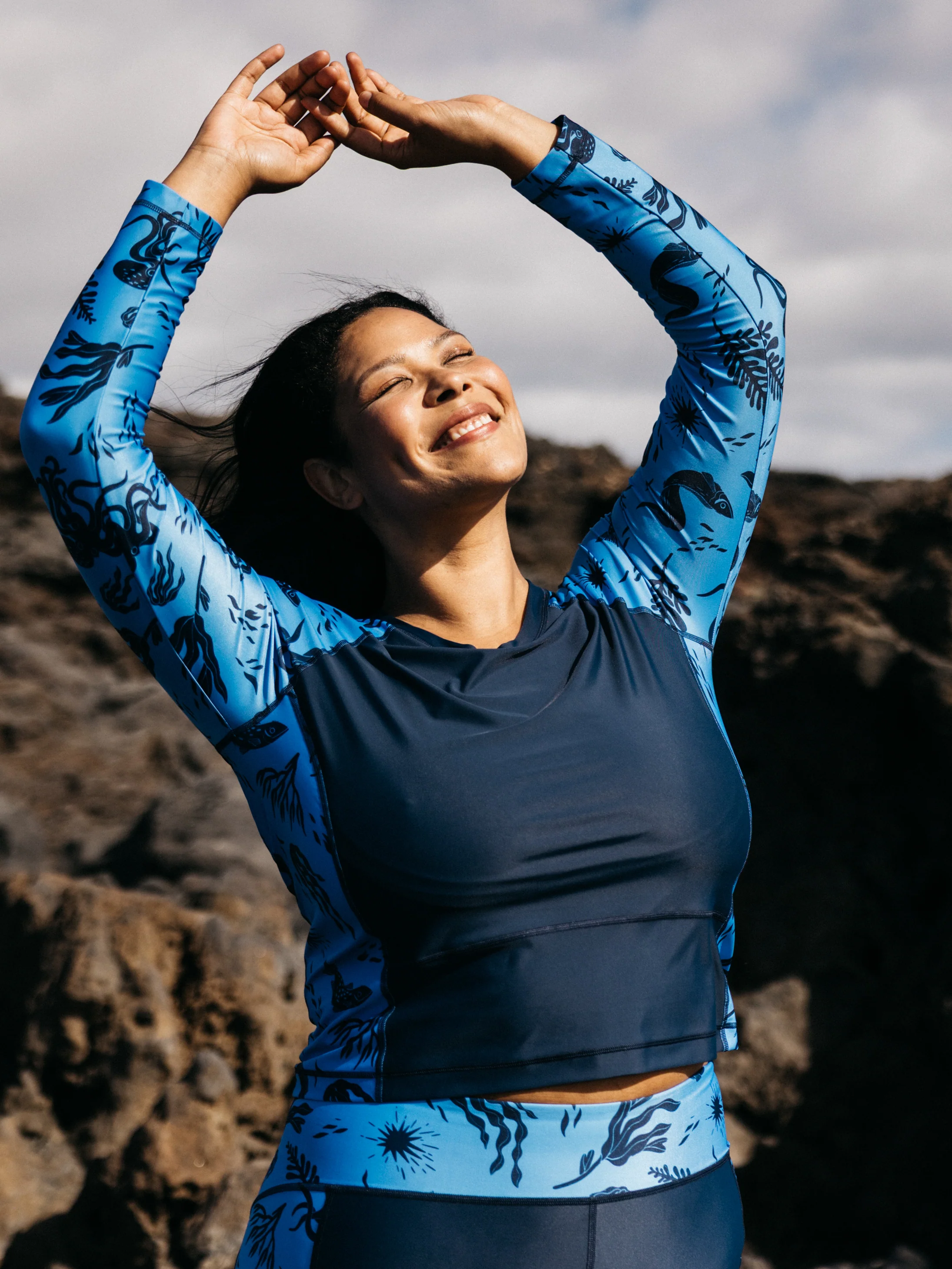 Women's Aurora Long Sleeve Rash Vest - Image 3