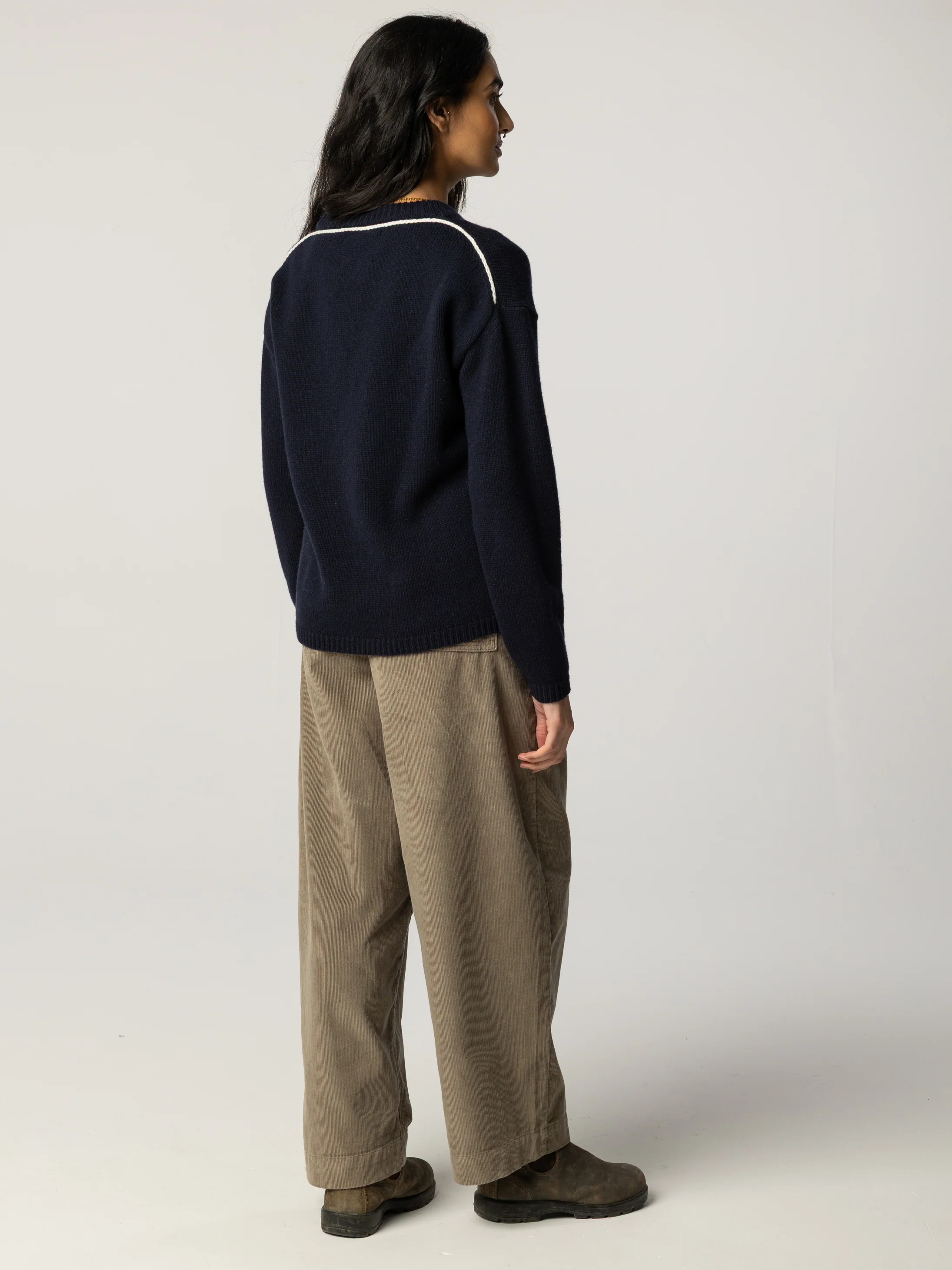 Women's Eva Contrast Stitch Jumper - Image 5